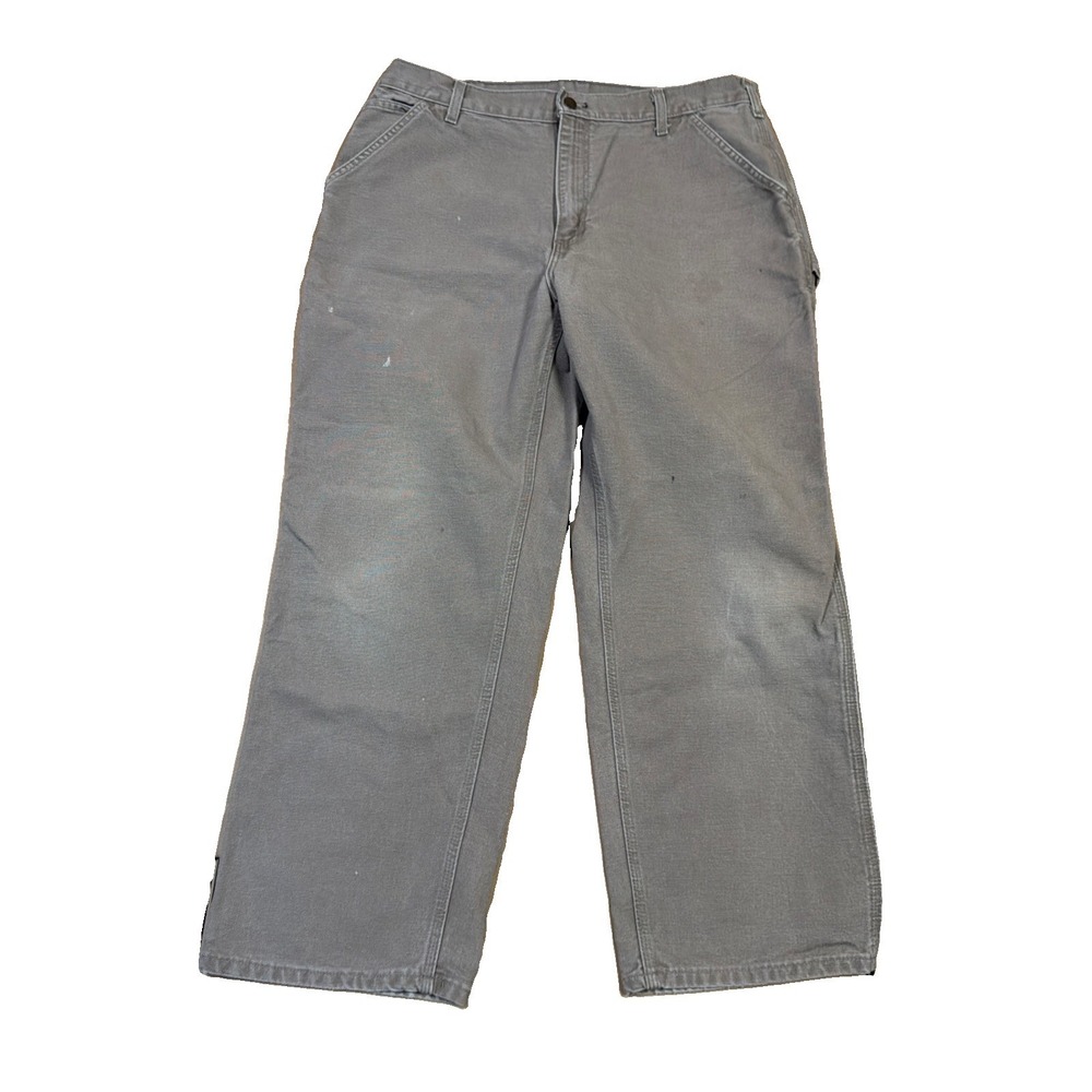 Carhartt BlDungaree Fit Carpenter Work Pants Size 34x30 Khaki Canvas